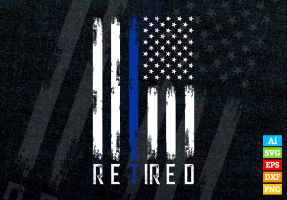 Honoring Service: The Retired Officer's Blue Line Flag Design