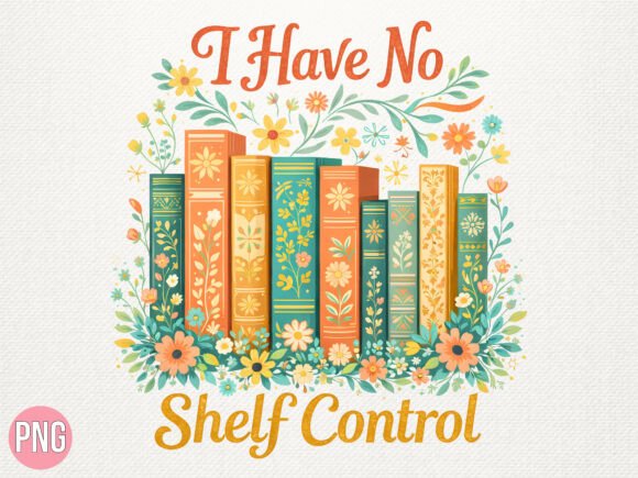 I Have No Shelf Control Floral PNG: A Designer's Delight