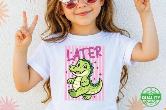 Later Crocodile Summer PNG: A Playful Design Asset
