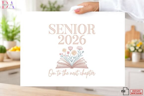 Senior 2026 Floral Book Quote PNG: A Design Asset for Modern Branding