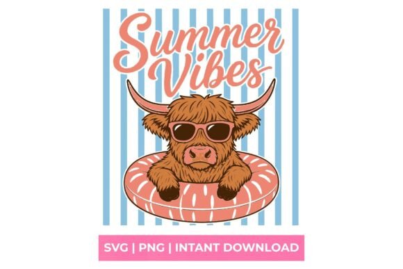 Summer Vibes Highland Cow SVG: Your Go-To for Charming DIY Projects