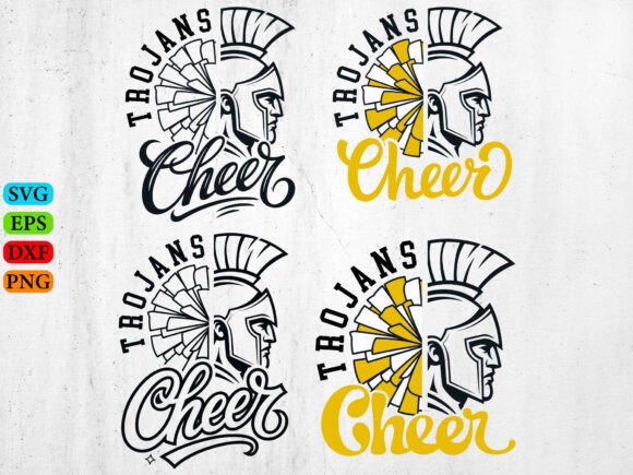 Trojans Mascot & Cheer SVG: Dynamic Design Assets